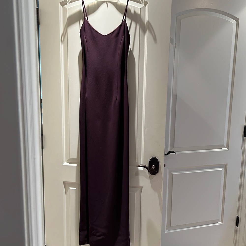 Chocolate brown full length gown